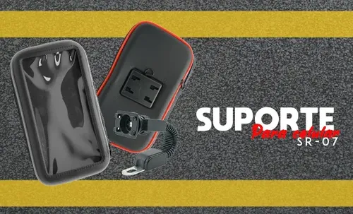 Suporte Celular Moto Impermeável Stallion 360° Bolsa Retrovisor