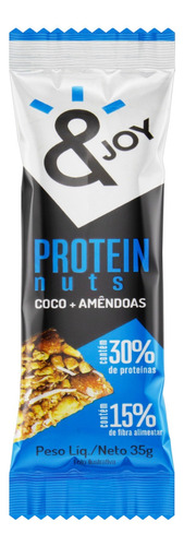 Barra de Proteína Coco e Amêndoas &Joy Protein Nuts Pacote 35g