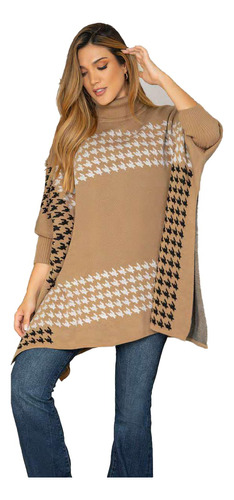 Hermosa Ruana Poncho Para Mujer Saco Sueter Sweater Tejido 