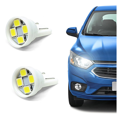 Par Lâmpadas T10 Pingo Chery Qq 2015 Led Branco Luz Posição