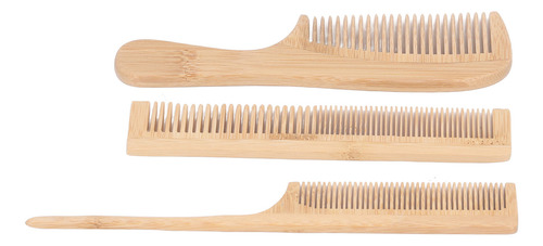 Juego De Peines De Pelo Barber De Bambú, 6 Unidades, Para Ev