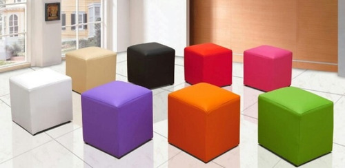 Puff Decorativo 40 X 40 Todos Los Colores