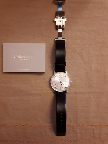 Reloj Calvin Klein Hombre K3b2t1c6 Acero Inoxidable Y Cuero