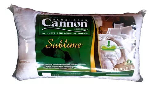 Combo X 2 Almohadas Cannon Sublime 70x40 Hipersoft Alta Dens