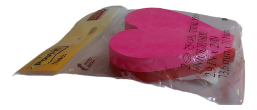 Notas Adhesivas Post It Forma Corazon Rosa Chicle