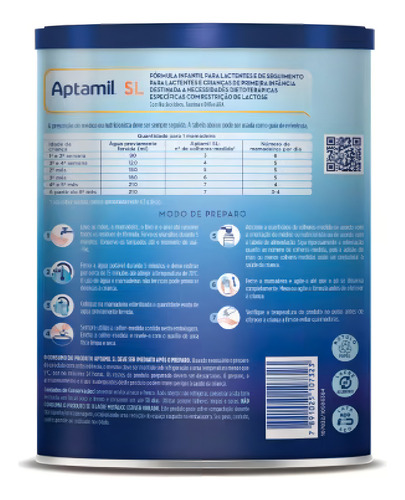 Danone Aptamil ProExpert SL fórmula infantil 800g nutricia em pó