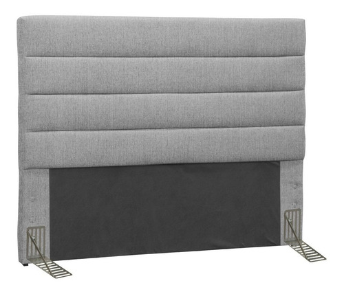  Cabeceira de cama box D'Monegatto Greta 2 corpos 160cm x 125cm Linho cinza