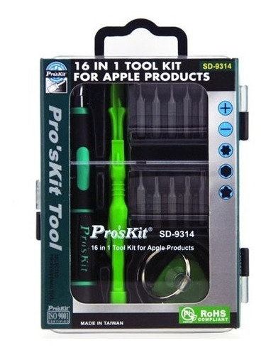 Imagen 3 de 3 de Destornilladores Proskit Sd9314 17in1 Productos Apple 3489