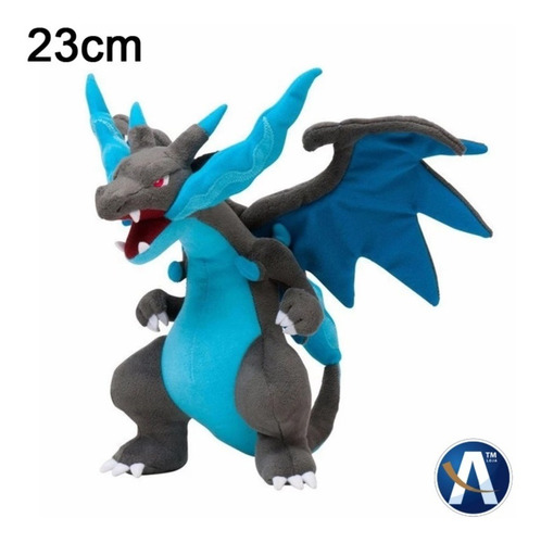 Pelúcia Mega Charizard X Pokémon 23cm