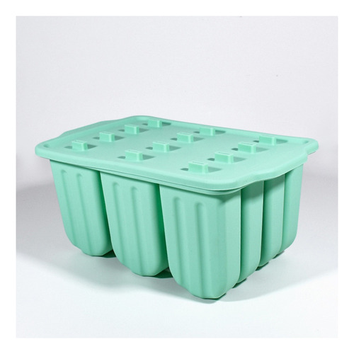 Molde Para Helado Con Tapa Y 12 Orificios