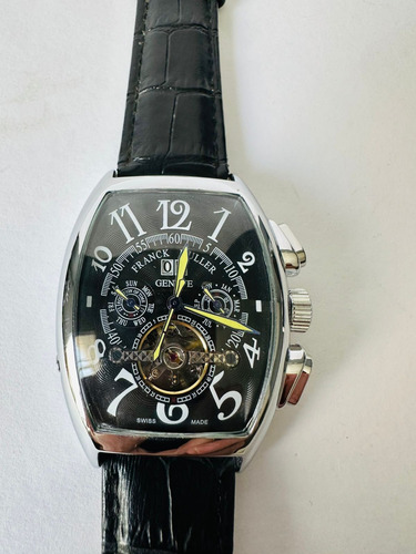 Reloj Franck Muller Automático Negro/plata For Men Negro Plateado Negro (Usado)