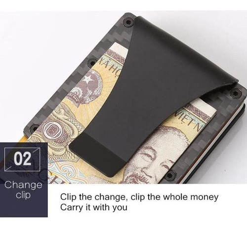 Carteira De Cartão De Fibra De Carbono Porta-cartões De