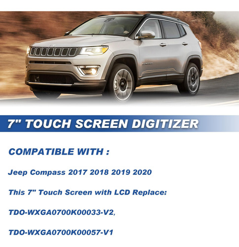 Pantalla Táctil 7 Digital Lcd Navegación Jeep Compass 2017-2