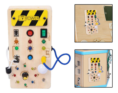 M Brinquedo Sensorial De Madeira Com Interruptor Nota Padrão