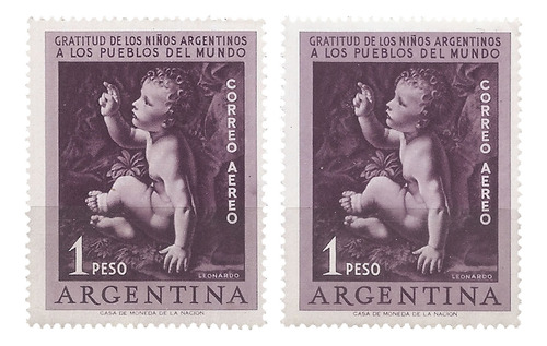 Argentina Gj 1072 Mt Ae 42 Variedad Filigrana R A Mint  