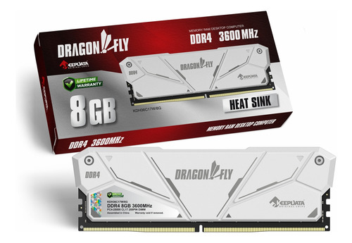 Mem Desk Ddr4 8gb 3600mhz Keepdata Kdh36c18w/8g Cl 18