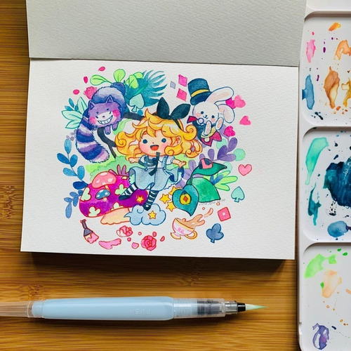 Set De 24 Acuarelas Sakura Koi (incluye Pincel De Agua)