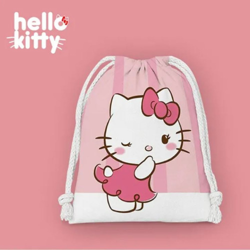 Bolso Tipo Morral De Hello Kitty Ideal Para Accesorios