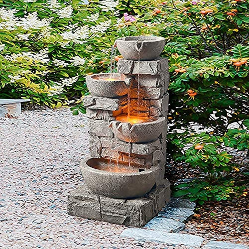 Fuente de Cascada para Jardín Exterior Peaktop 201601pt