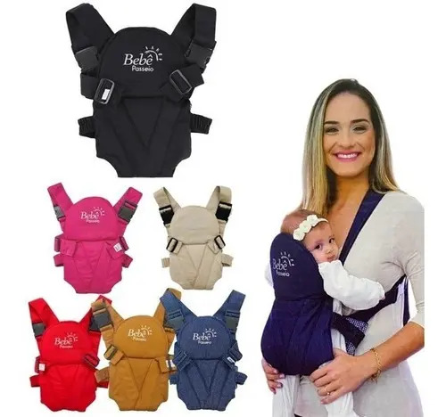 Canguru Bebe Passeio Ergonômico Carregador Modelo Panda Cor Preto