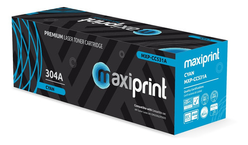 Toner Maxiprint Compatible Hp 304a Cian (cc531a)