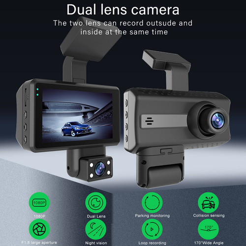Cámara K Dash Cam Con Wifi 1080p Fhd Dvr Grabadora De Conduc
