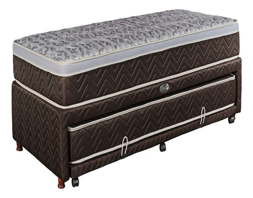 Sommier Springwall S 5 + Colchon Jackie 90 X 190 Color Azul Oscuro