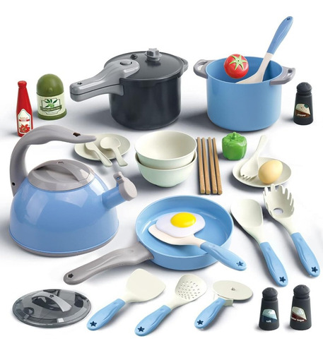 A Juego De Cocina Para Niños, 32 Piezas, Juguetes De Cocina