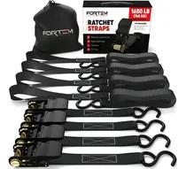 Comprar Correas Con Trinquete Fortem, Negro, Paquete De 4 Correas