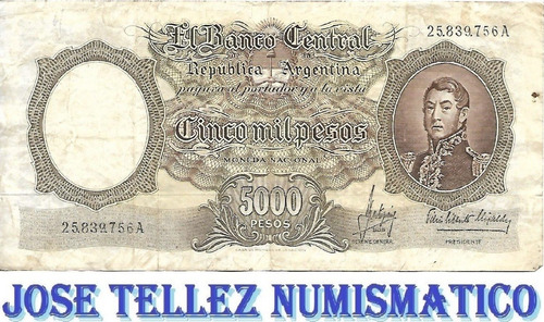 Bottero 2176 $ 5000 Moneda Nacional Mb- Palermo