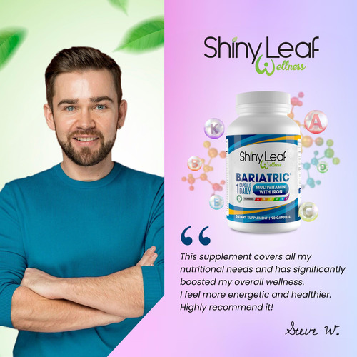 Shiny Leaf Multivitamínico Bariátrico Con Hierro 90 Cápsulas