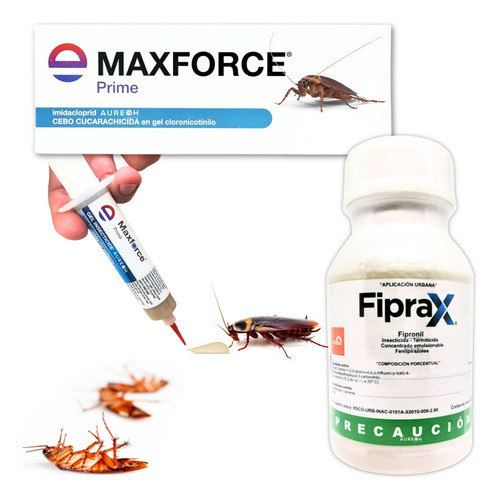 Kit Mata Cucarachas Maxforce Gel Insecticida Fiprax 250ml