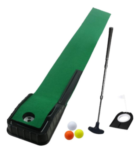 Tapete De Golf Con Automático De Pelota Que Putter Negro