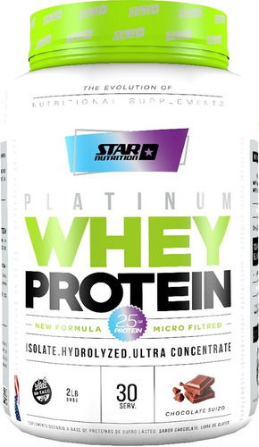 Platinum Whey Proteín Star Nutrition 2 Lb Glutamina Y Bcaas