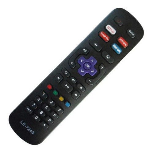 Imagem 1 de 3 de Controle Para Tv Aoc Teclas Netflix Hbo Go Google Play Globo