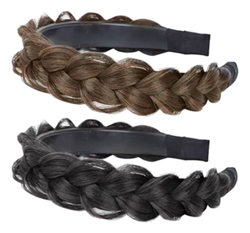 Hair Scrunchies Para Mujer, Diadema Trenzada, 2 Unidades