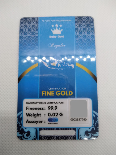 Oro Puro 24k Mini Moneda Certificada Corona Real 0.02 Gramos
