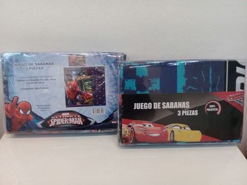 Imagen 2 de 12 de Set Disney Acolchado Mas Jgo De Sabanas Disney 1 Pl