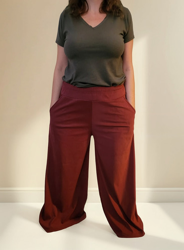 Maxi Palazo Pantalon Frisa Mujer Calentito X Talles