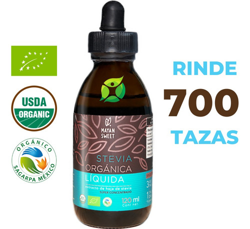 Stevia Líquida Orgánica Concentrada 120ml