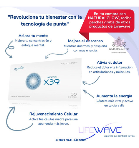 30 Parches - Lifewave X39 - Regenera Tus Células Madres