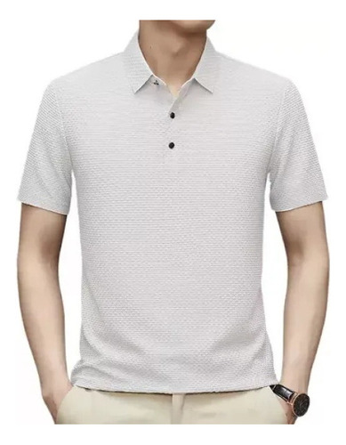 Polo De Seda Helada Transpirable Para Hombre