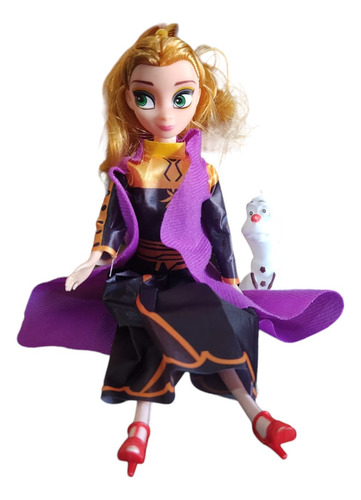 Muñeca Frozen Ana Y Elsa Cantan Libre Soy Español