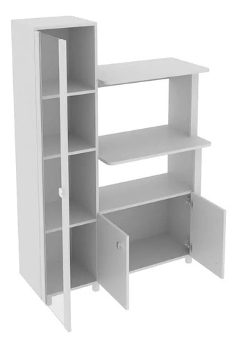 Mueble Cocina Porta Microondas Y Encimera Multiuso Blanco