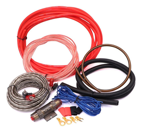 Kit Amplificador Instalacion Cable Rca Audio Auto 8ga