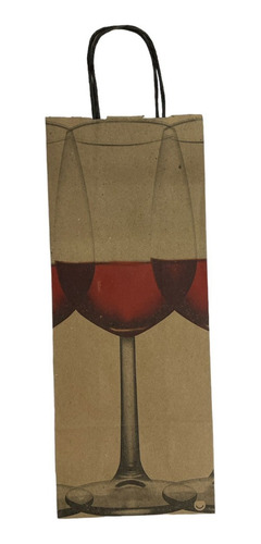Bolsa De Papel Para Botella De Vino 14x35 Cm