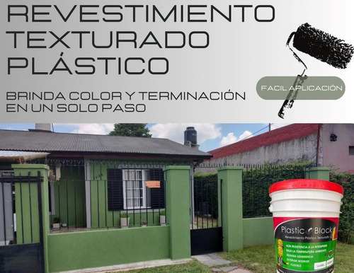 Revestimientos Texturados Plastic Block Rodillo 30kg Verde Musgo