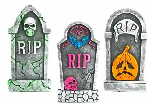 Lápide Halloween Decoração Rip Halloween Cemitério Isopor