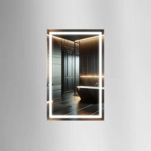 Espelho Retangular Jateado Led 140x100 Lapidado Decorativo