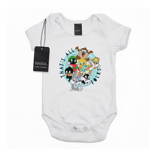 Body Bebe Manga Corta Looney Tunes Diseño Art Logo - Pslt7